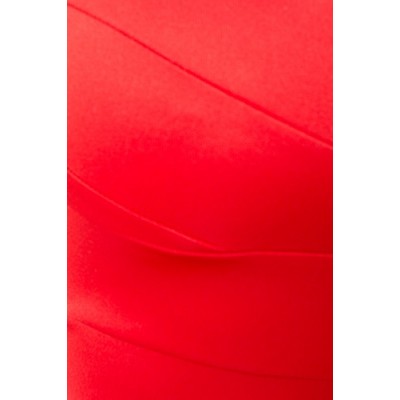 'Abia' red midi dress with deep v-neck